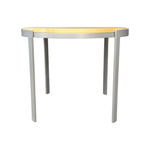 Herman Miller 24x21 Round Maple Table with Pewter Legs