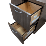 Steelcase RH Dark Bronze L-Shape Desk, 60x48 w/ BBF/FF