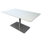 Steelcase Coalesse Rectangle White Top/Pewter Base Table, 57x36