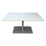 Steelcase Coalesse Rectangle White Top/Pewter Base Table, 57x36