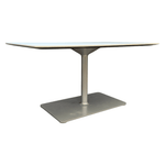 Steelcase Coalesse Rectangle White Top/Pewter Base Table, 57x36
