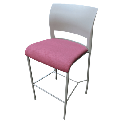 Steelcase Move Stool Purple Fabric Seat Grey Back Chair