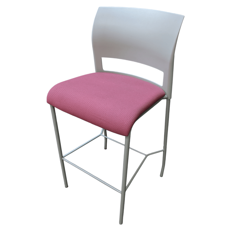 Steelcase Move Stool Purple Fabric Seat Grey Back Chair