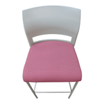 Steelcase Move Stool Purple Fabric Seat Grey Back Chair