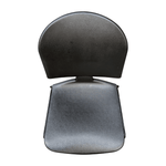 Steelcase Black Plastic Max Stacker II Chair with Metal Frame