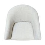 E&E Co. Grey Fabric Lounge Chair with Wood Legs