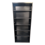 Sandusky Black Metal Bookcase, 34.5x13x82