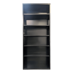 Sandusky Black Metal Bookcase, 34.5x13x82