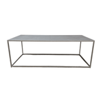 Grey Metal Coffee Table, 44x22x14
