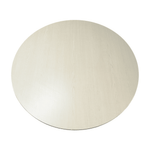 48in Round Maple Break room Table with Grey Metal Base