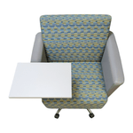 Pre-Owned Kimball National Fringe Mobile Lounge Chair | with Tablet Arm Chrome Base