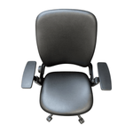 Steelcase V2 Leap Black Leather Seat and Back
