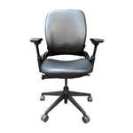 Steelcase V2 Leap Black Leather Seat and Back