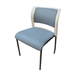 Steelcase Move Armless Stack Chair  with Niagara Fabric Seat and Grey Frame