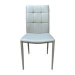 Zuri Grey Leather Side Chair
