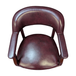 Norstar Burgundy Barrel Back Banker Chair