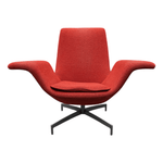 Pre-Owned Steelcase Coalesse Wing Chair with Ottoman - Red