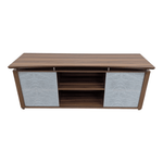 Mayline Mocha Credenza with Sliding Doors