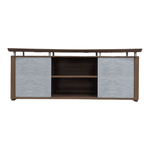 Mayline Mocha Credenza with Sliding Doors