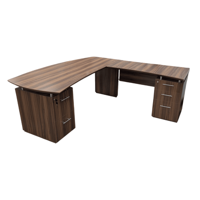Mayline Mocha Right Handed L-Shape Desk