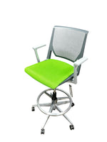 Haworth Very Stool – Green Fabric Seat / Black Plastic Back