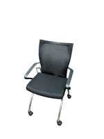 Mayline Nesting Chair – Black Mesh / Chrome Frame