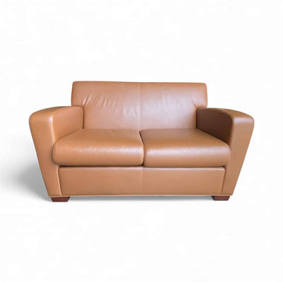 Jack Cartwright Saddle Brown 2-Seat Sofa | Pre-Owned Commercial Lounge Seating