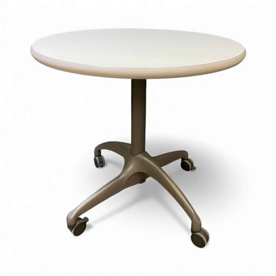 Steelcase Coalesse 30 Round table on casters - grey top and dark grey base