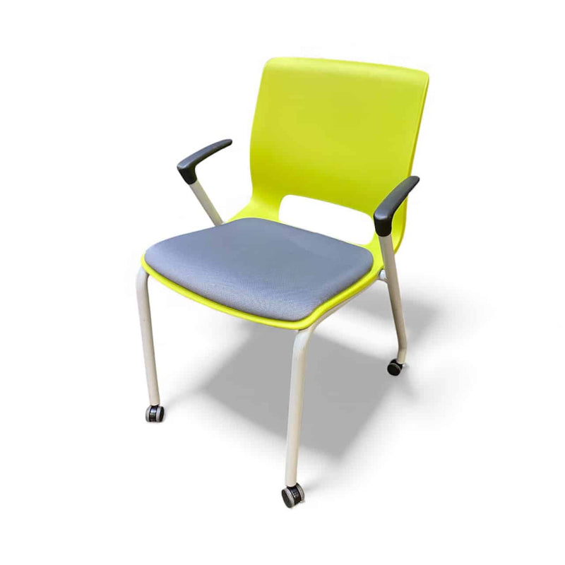 The Hon Company Lime Green Side Chair with casters