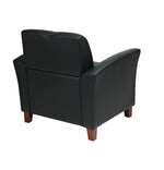 Black Bonded Leather Breeze Club Chair