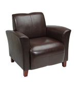 Mocha Bonded Leather Breeze Club Chair
