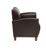Mocha Bonded Leather Breeze Club Chair