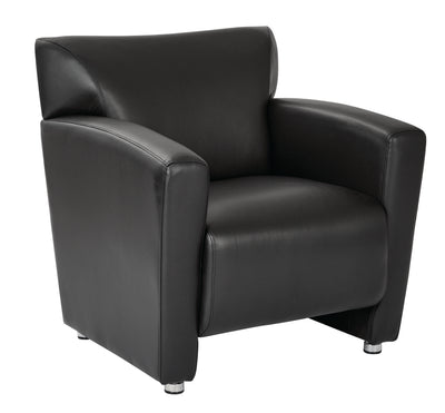 Club Chair with Silver finish Legs
