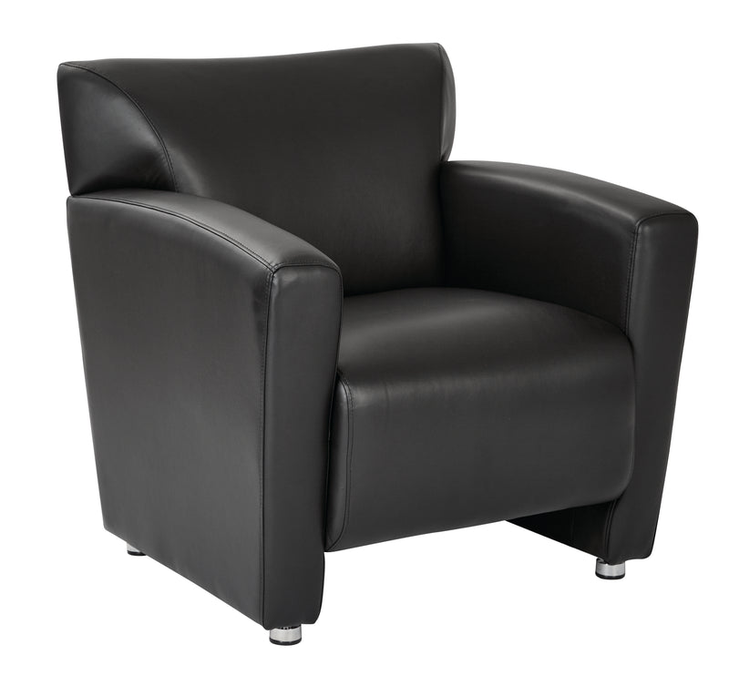 Club Chair with Silver finish Legs
