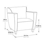 Black Bonded Leather Club Chair