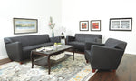 Black Bonded Leather Club Chair