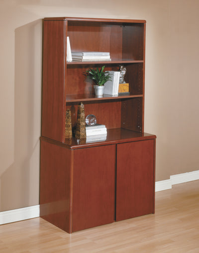 Office Star Sonoma 2-Door Storage Cabinet 37X20 - Office Storage Cabinet in Dark Cherry