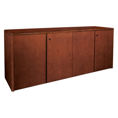 Office Star Sonoma 4 Door Credenza 72"X20"29" - Office Credenza in Dark Cherry