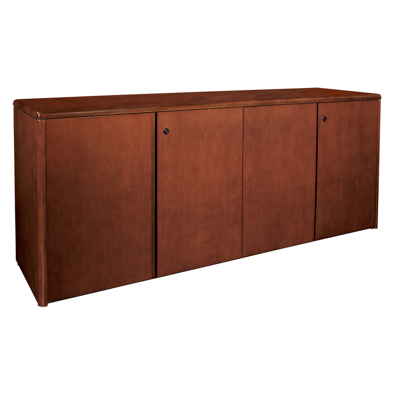 Office Star Sonoma 4 Door Credenza 72"X20"29" - Office Credenza in Dark Cherry