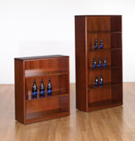 Office Star Sonoma 3-Shelf Bookcase/Open Hutch, 42"H - Desk Hutch in Dark Cherry
