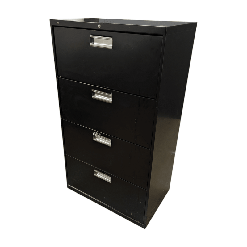 Black Hon Four Drawer Lateral File