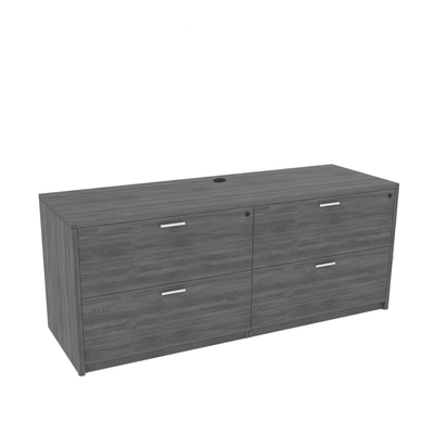 Kai Credenza Storage with Double Lateral Files - Samoa Gray