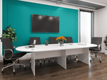 Conference Table i5 Industries Kai Line 120 Inch Racetrack | Seats 8 with Modesty Panel