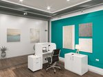 Study Carrel i5 Industries | Adjustable Height Panels with Reversible Back