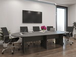 Conference Table i5 Industries Kai Line 120 Inch Racetrack | Seats 8 with Modesty Panel