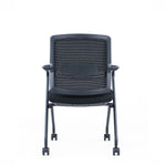 Nesting Chair i5 Industries Switch NC201B.B-BLK | Flip-Up Seat with Mesh Back