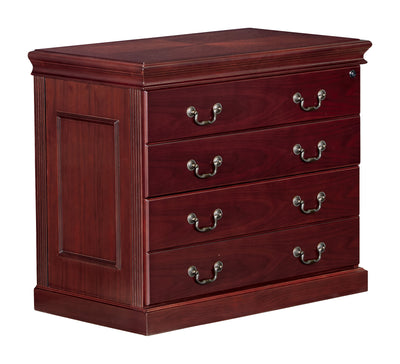 Office Star Townsend Two-Drawer Lateral File, 36Wx20Dx30H - Lateral File Cabinet in Royal Cherry