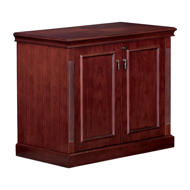 Office Star Townsend Two-Door Storage Cabinet, 36Wx20Dx30H - Office Storage Cabinet in Royal Cherry