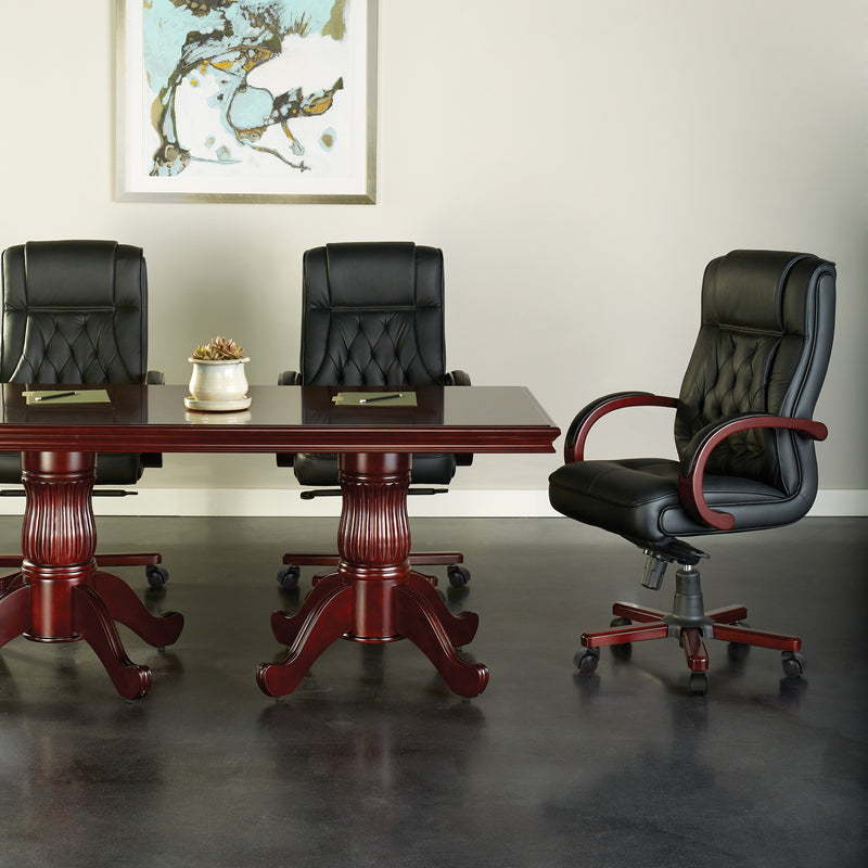 Office Star Townsend Rectangular Table with Queen Anne Base 72x36x30H - Rectangular Office Table