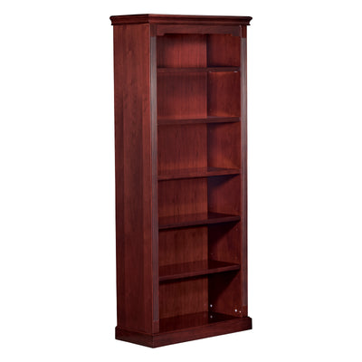 Office Star Townsend 5-Shelf Bookcase, 32Wx14Dx75H - 5-Shelf Office Bookcase in Royal Cherry